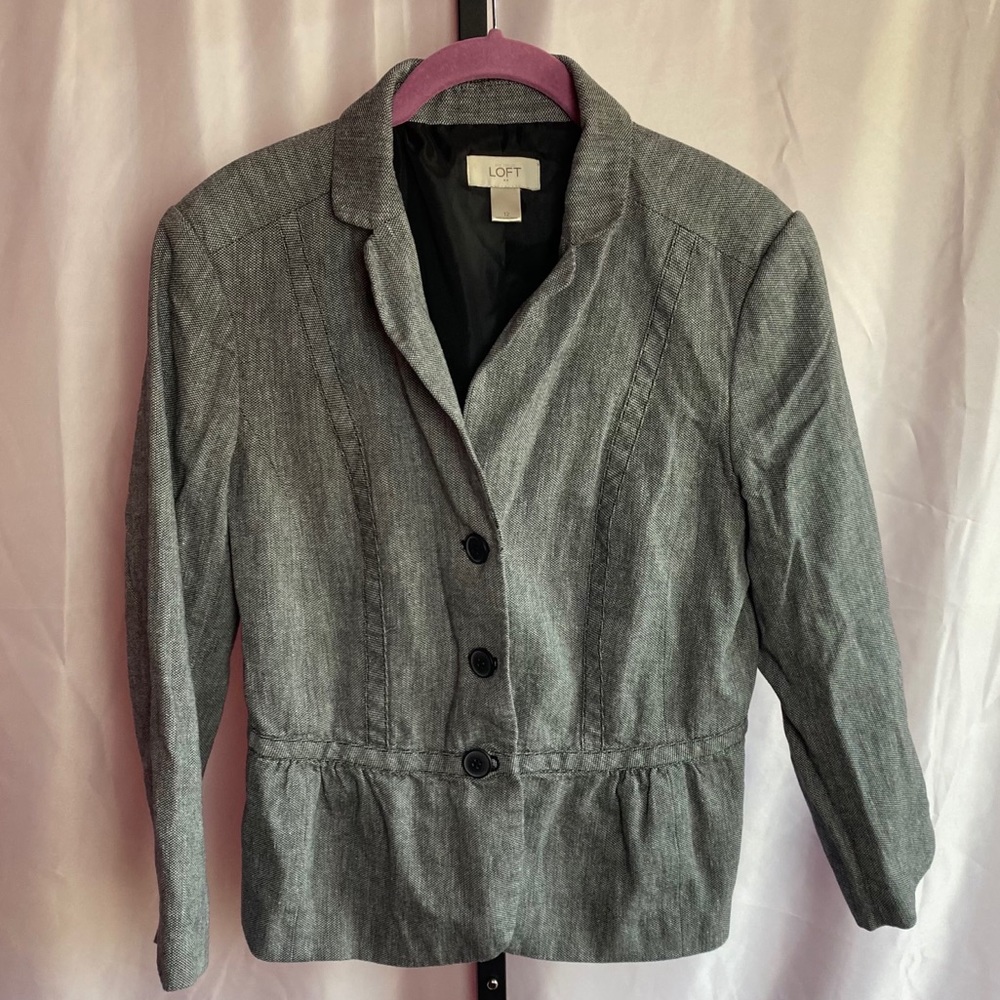 Ann Taylor Loft Factory Gray Blazer, size 12